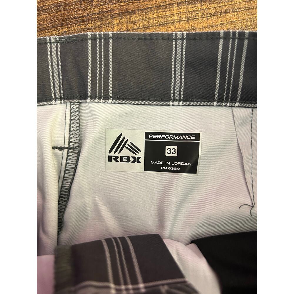 RBK Men’s Athletic Performance Gray Plaid Shorts / Size: 33” - Picture 3 of 8